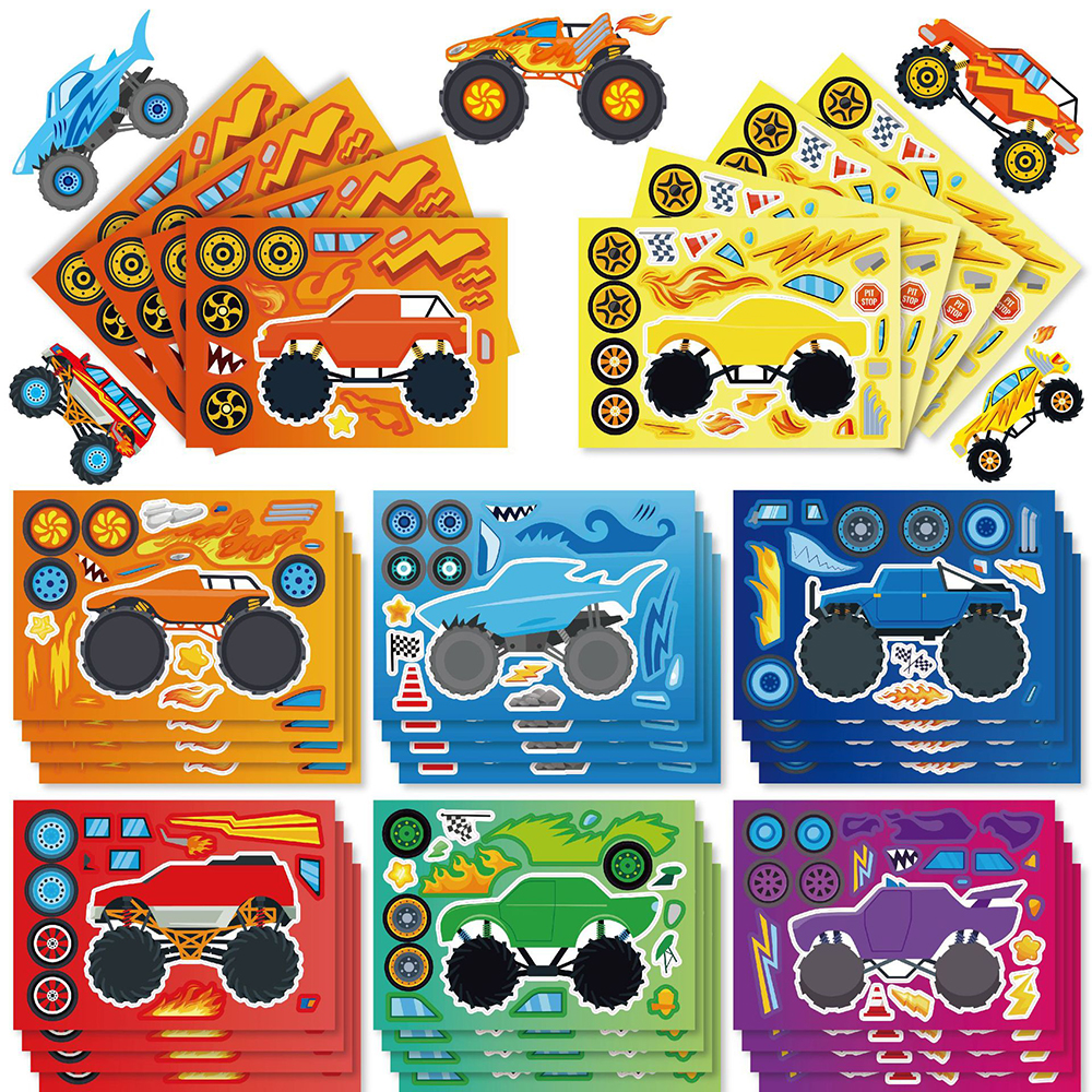 Kids Toys 10 Year Old - 8/16Sheets DIY Engineering Monster Truck Kids