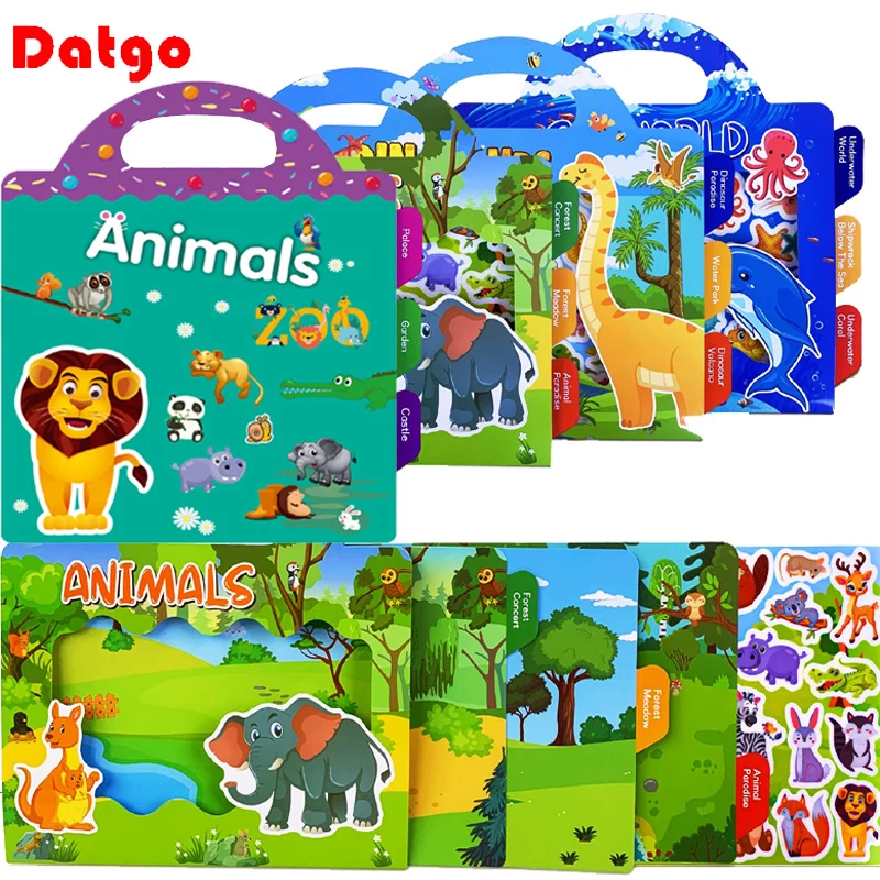 Kids Toys And Games - New Children Reusable Scene Cute Stickers