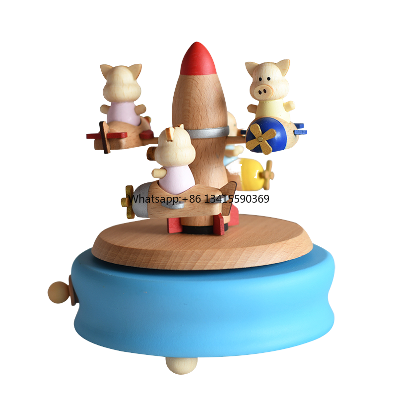 Kids Toys Manufacturers - Colorful Wooden Animals Music Box 30-Second