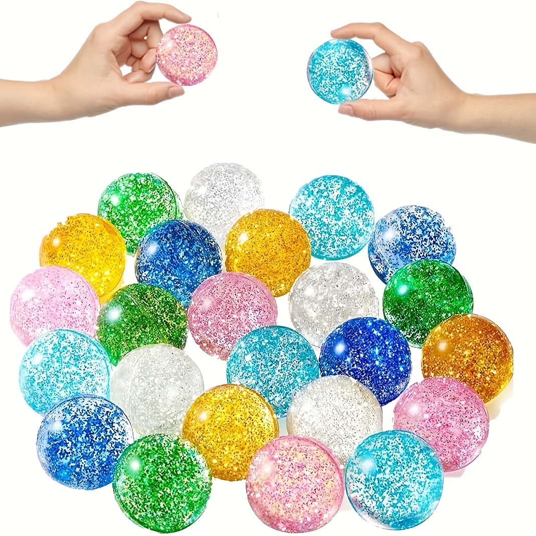 Kids Toys 10 Year Old - 10-20pcs 32mm Glitter Bounce Balls Space