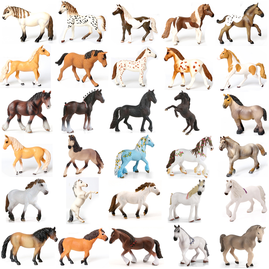 Kids Toys 10 Year Old - Realistic Horse Model Clydesdale,Mustang,Exmoor Stallion,Spotted Horses