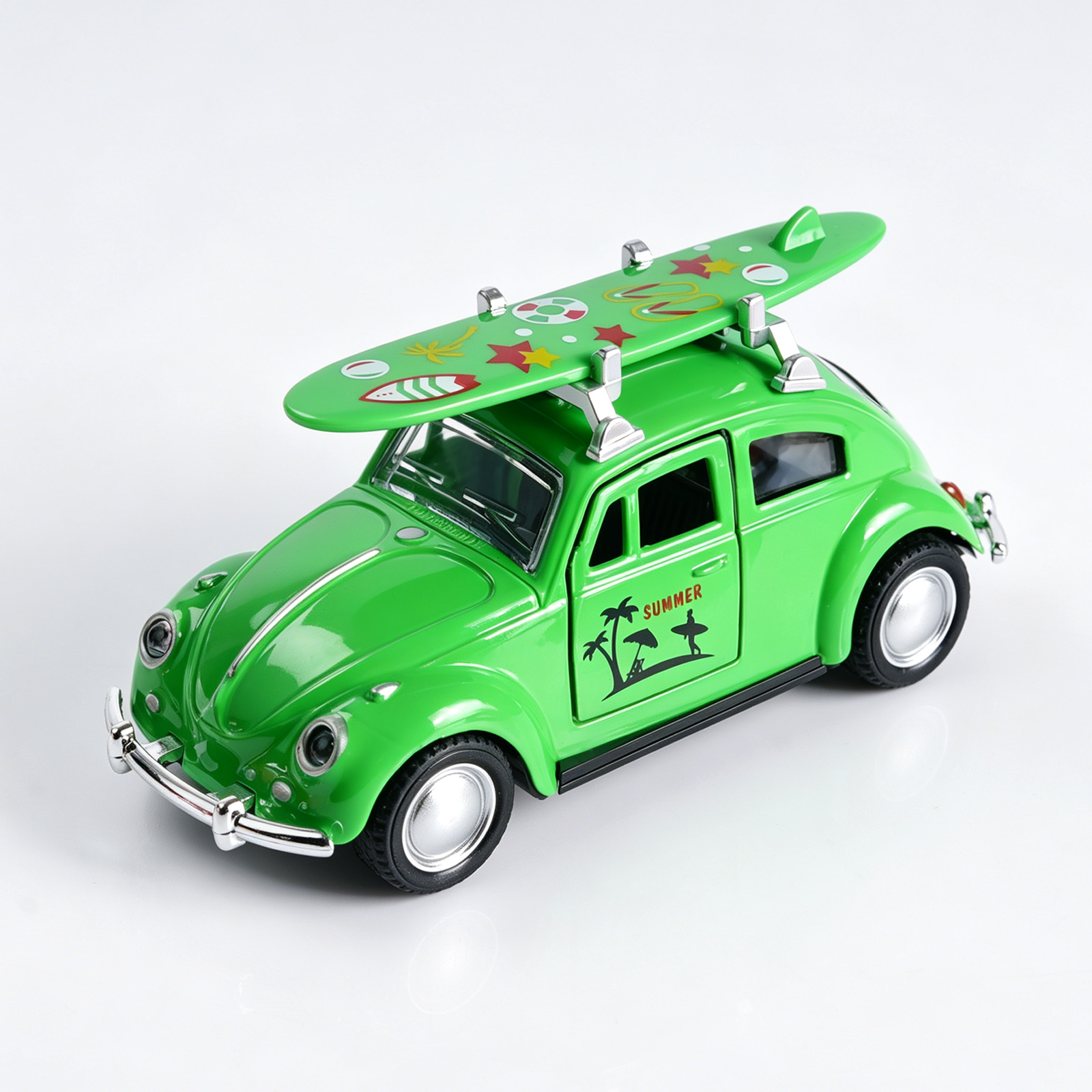 Kids' Toy - Retro Green Beetle Diecast Car, 1:36