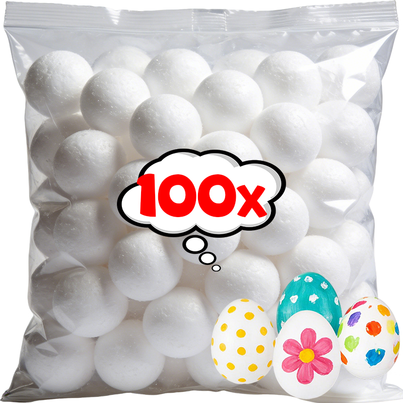 6cm White Foam Easter Eggs DIY - Kids Toys In Wholesale ulasan dan harga
