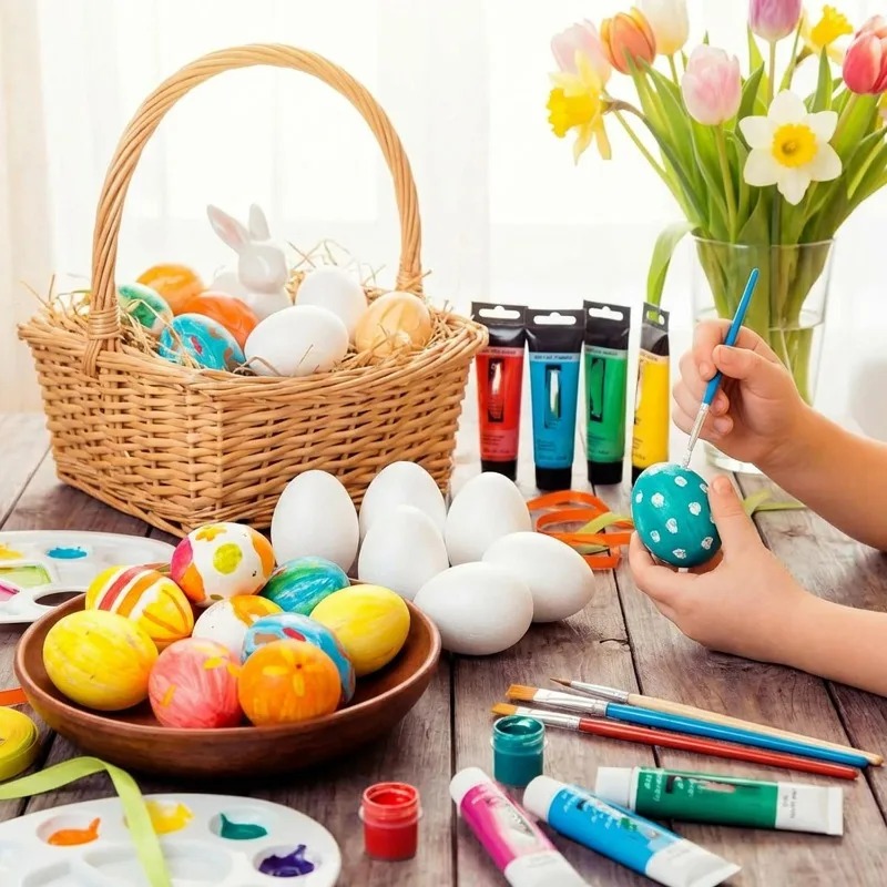 6cm White Foam Easter Eggs DIY - Kids Toys In Wholesale ulasan dan harga