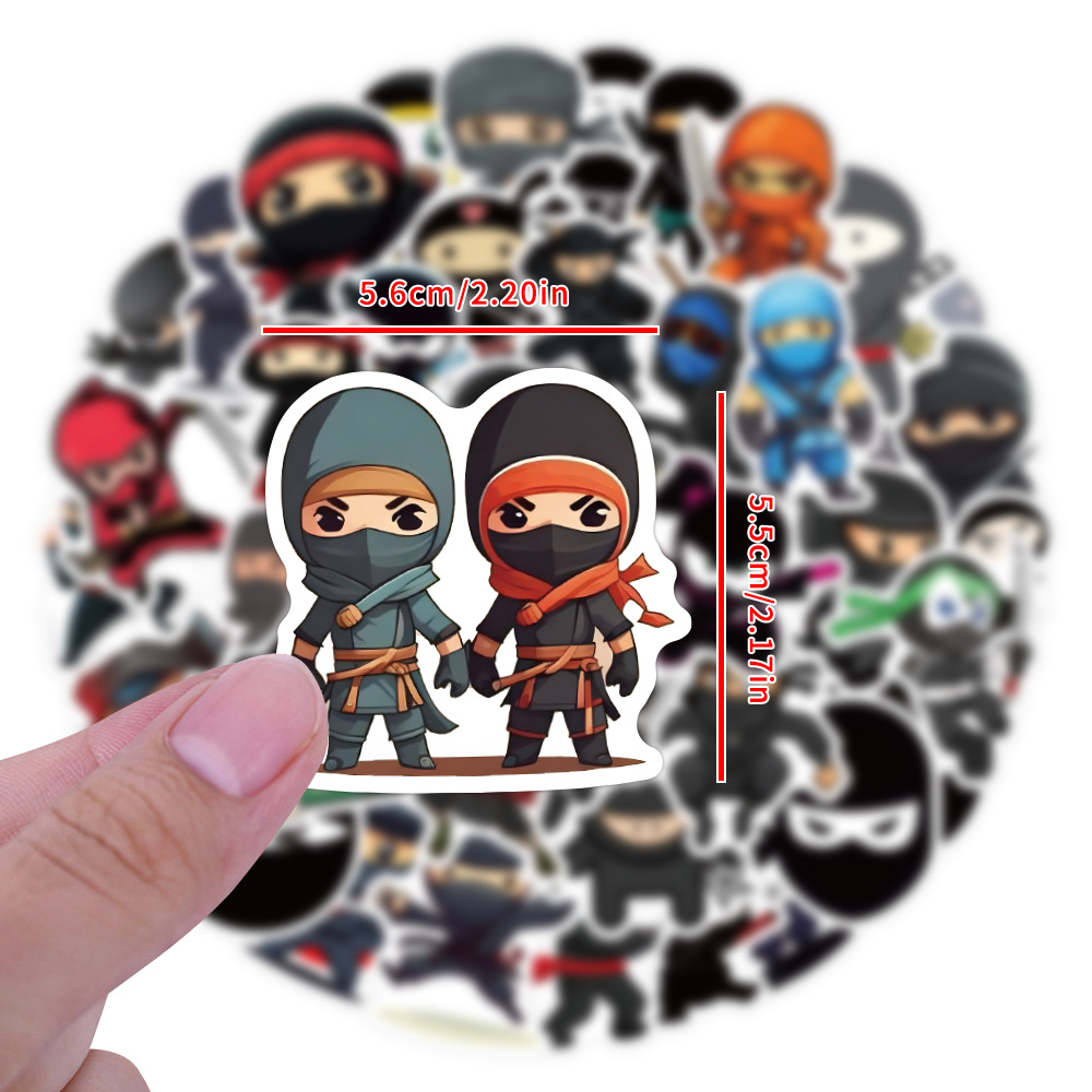 60PCS Ninja Samurai Cartoon Im - Kids Toys Cartoon Images ulasan dan harga