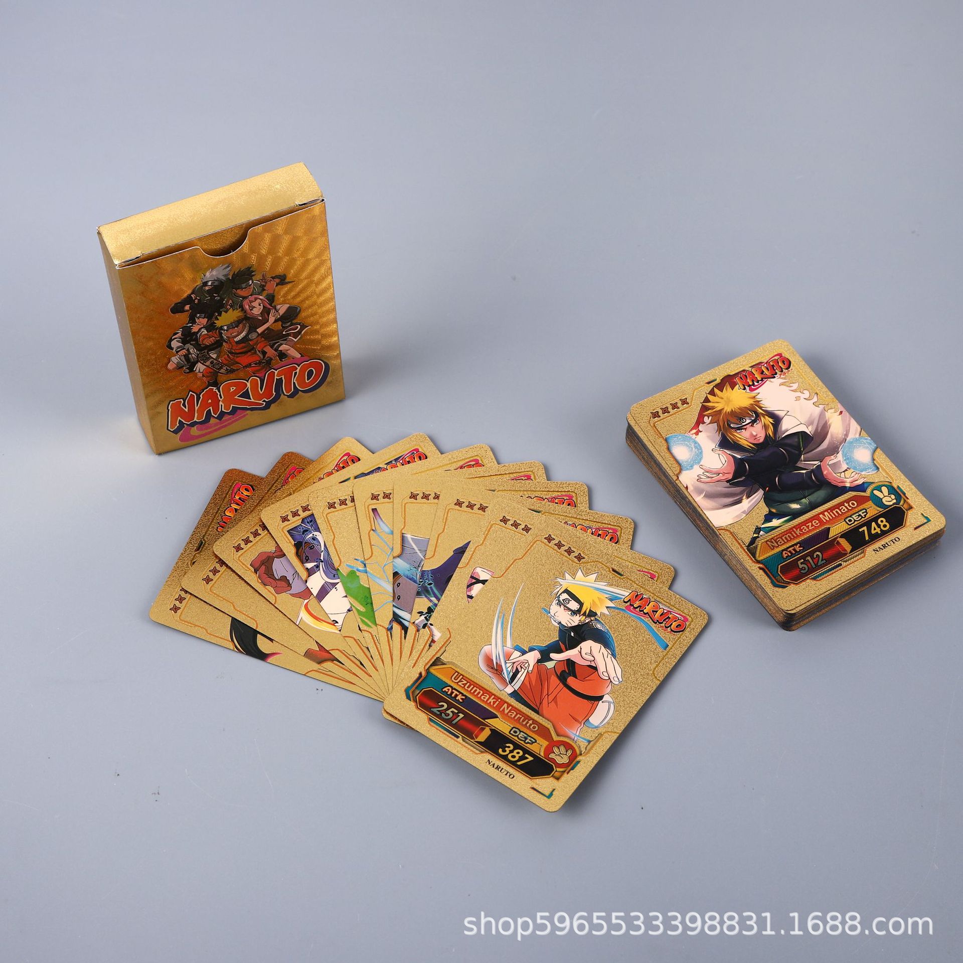 55pcs Naruto Card Gold English - Kids Toys And Games ulasan dan harga