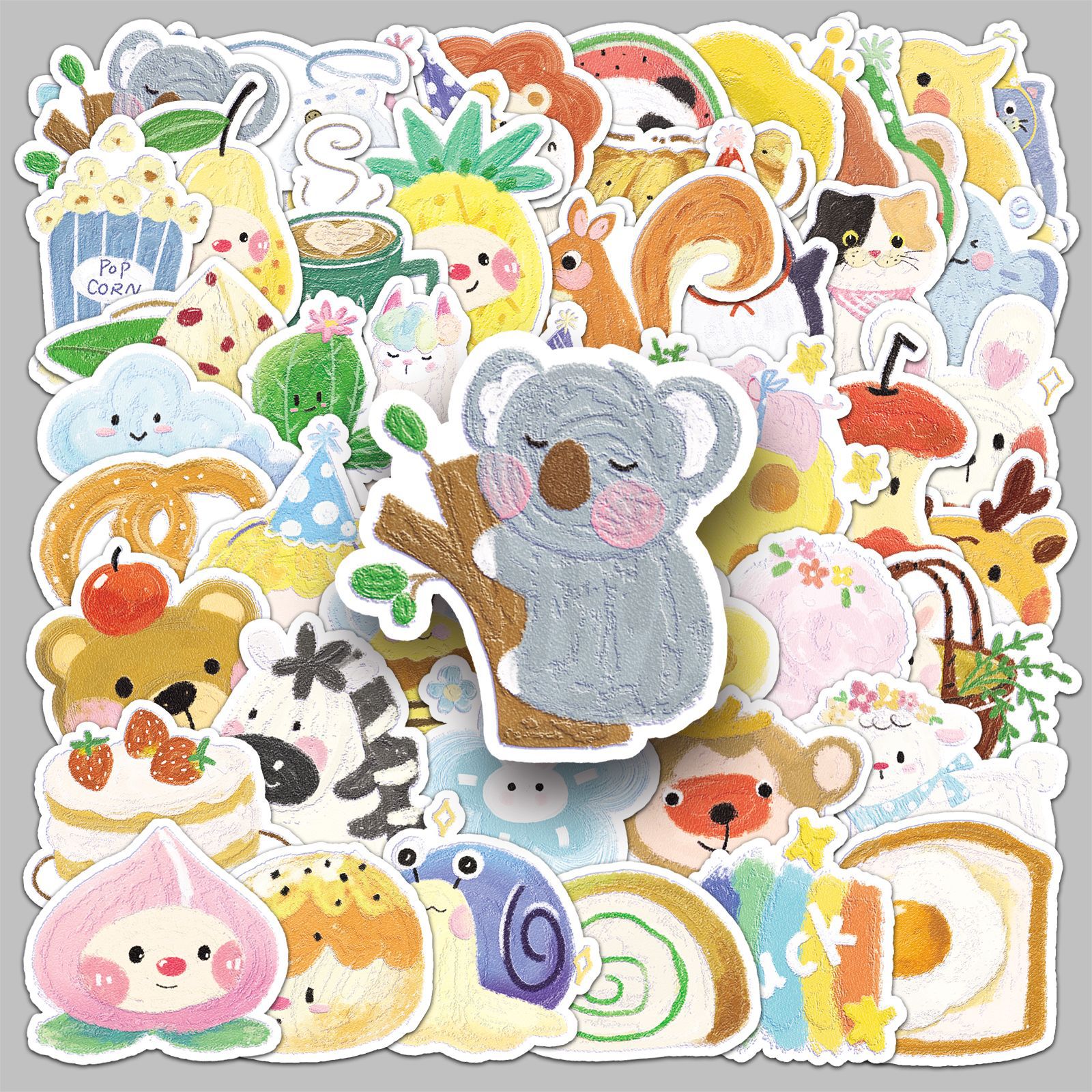 50PCS Oil Painting Style Stick - Kids Toys Cartoon Images ulasan dan harga