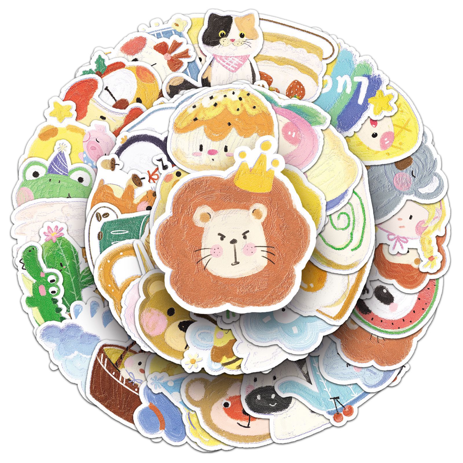 50PCS Oil Painting Style Stick - Kids Toys Cartoon Images ulasan dan harga