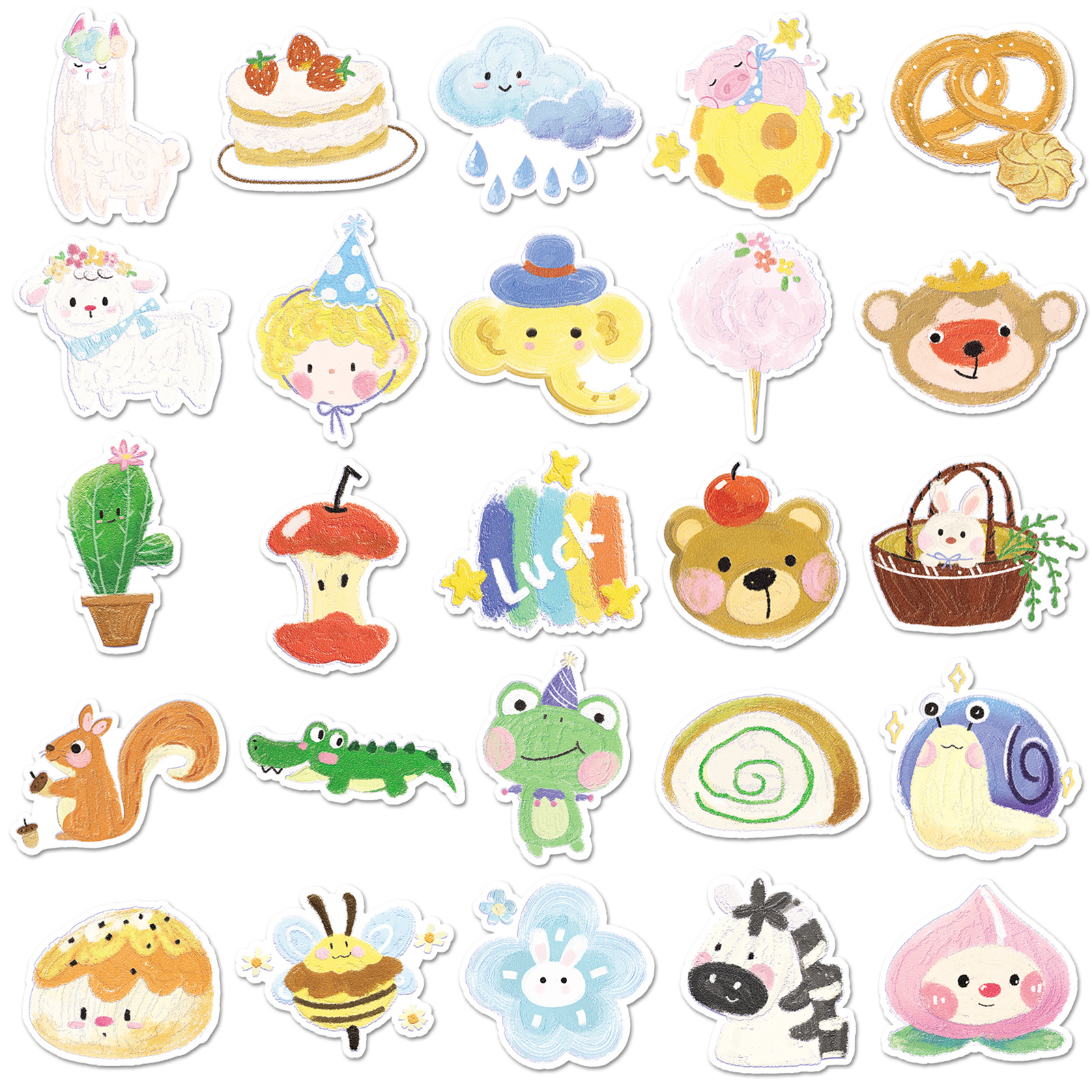 50PCS Oil Painting Style Stick - Kids Toys Cartoon Images ulasan dan harga