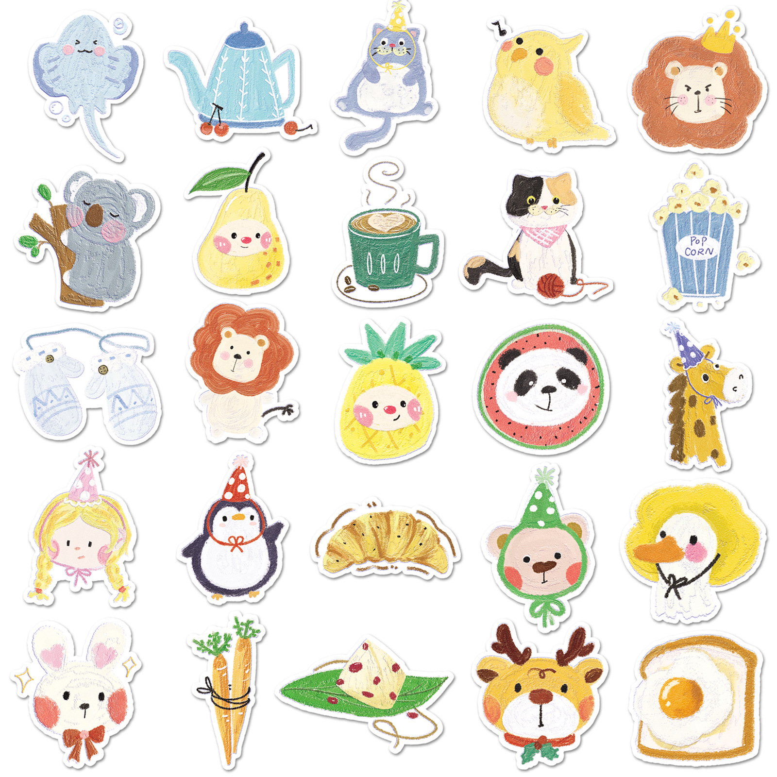 50PCS Oil Painting Style Stick - Kids Toys Cartoon Images ulasan dan harga