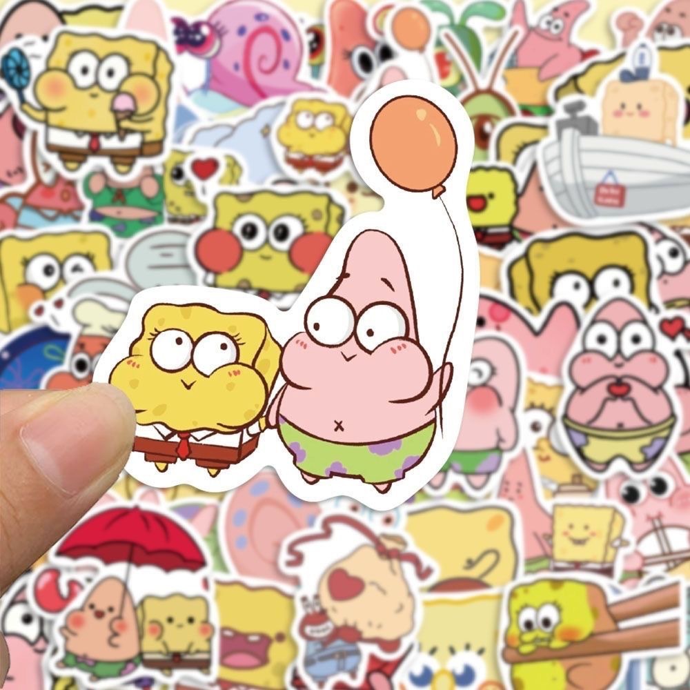 100pCS SpongeBob SquarePants S - Kids Toys Cartoon Images ulasan dan harga