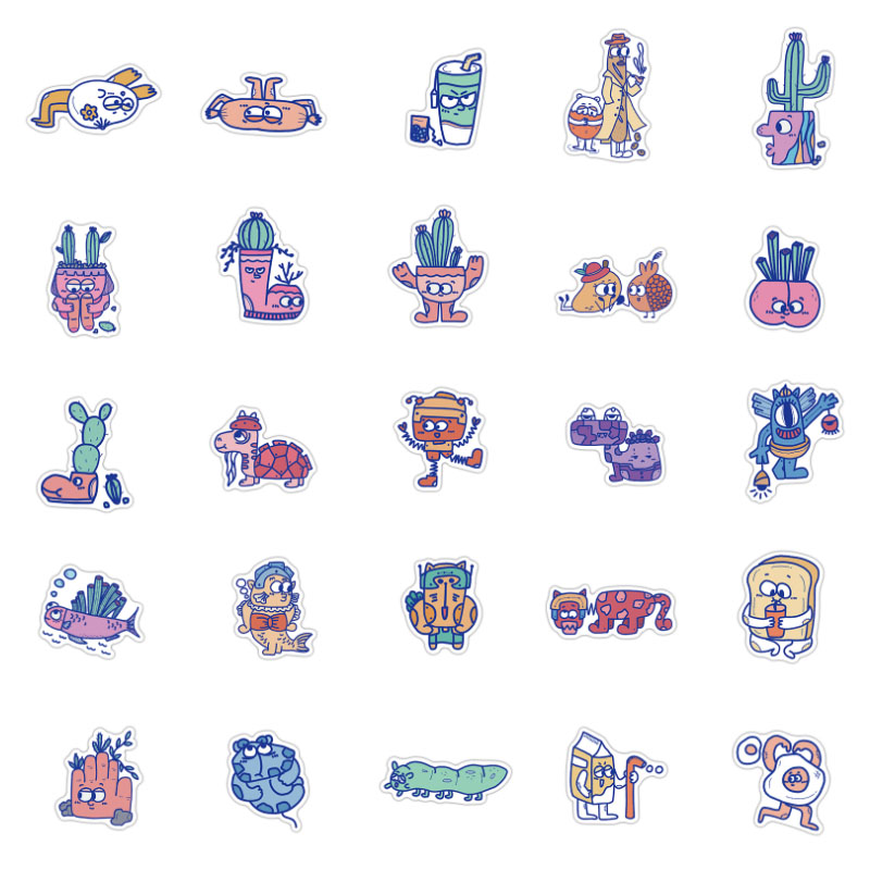 10/30/50pcs  Cartoon Monster I - Kids Toys Cartoon Images ulasan dan harga
