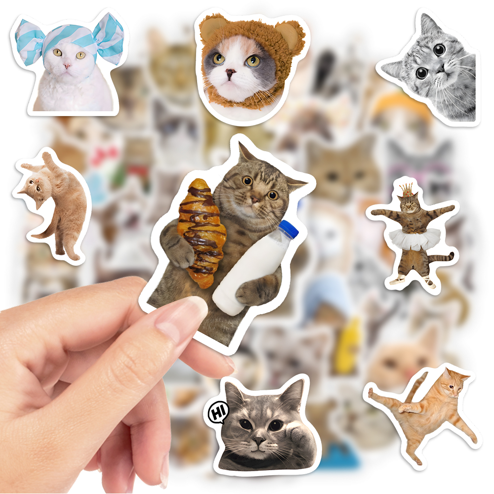 Cute Funny Cat Clipart Sticker - Kids Toys Clipart ulasan dan harga
