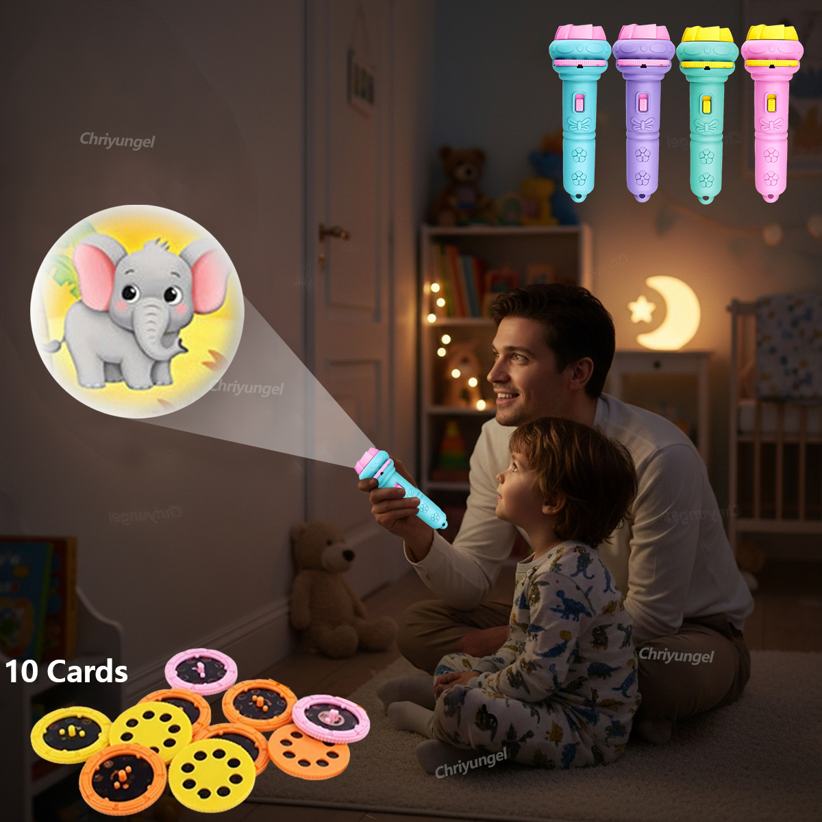 Kids Projector Flashlight with - Kids Toys Cartoon Images ulasan dan harga
