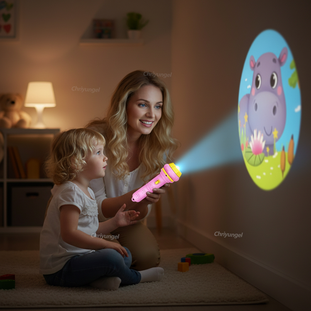 Kids Projector Flashlight with - Kids Toys Cartoon Images ulasan dan harga
