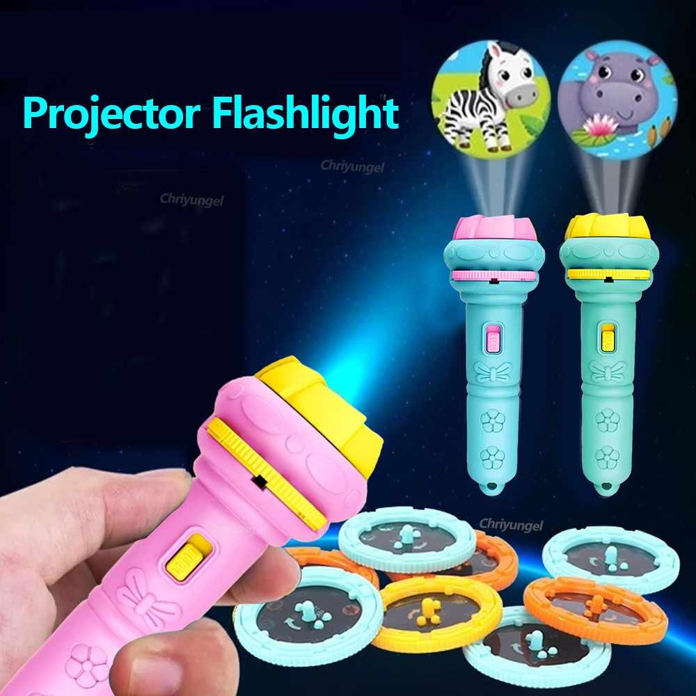 Kids Projector Flashlight with - Kids Toys Cartoon Images ulasan dan harga