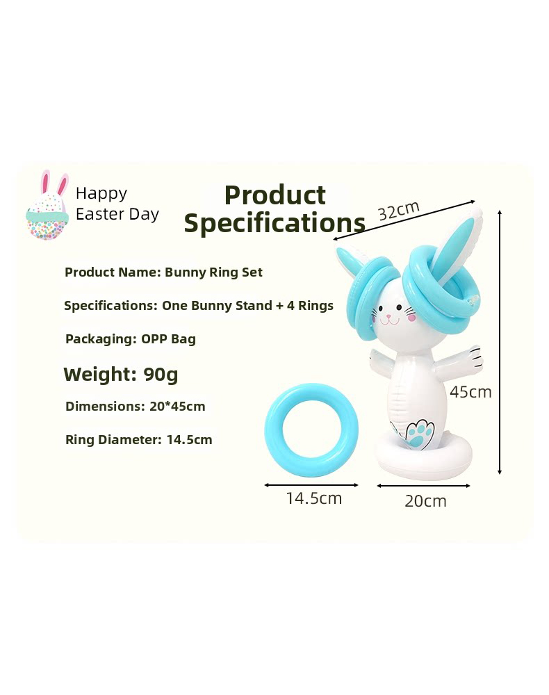 Easter Inflatable Bunny Ring T - Kids Toys Easter ulasan dan harga