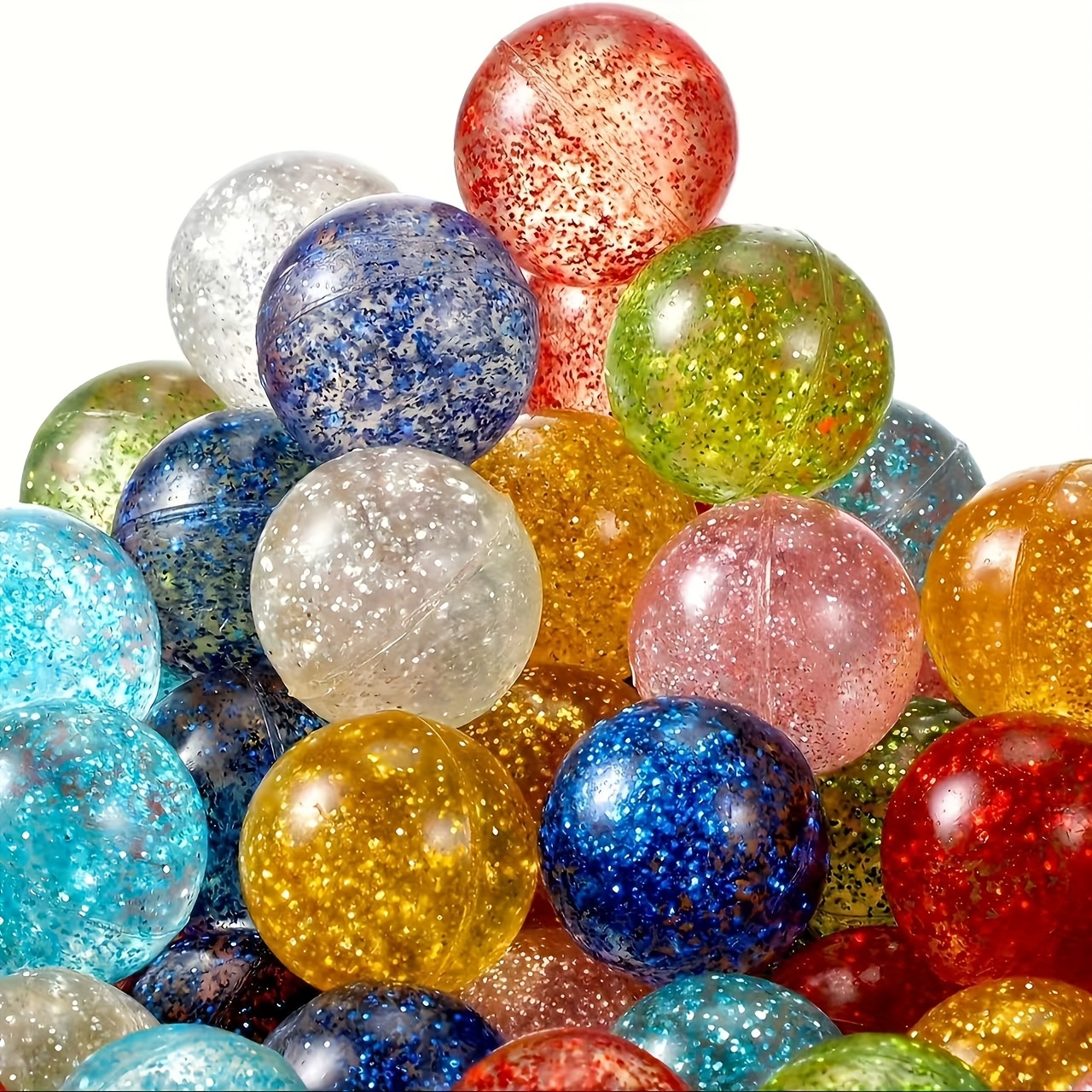 10-20pcs 32mm Glitter Bounce B - Kids Toys 10 Year Old ulasan dan harga