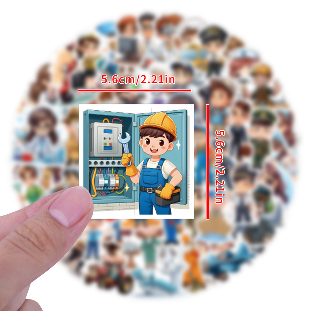 60PCS Career Work Career Stick - Kids Toys Cartoon Images ulasan dan harga