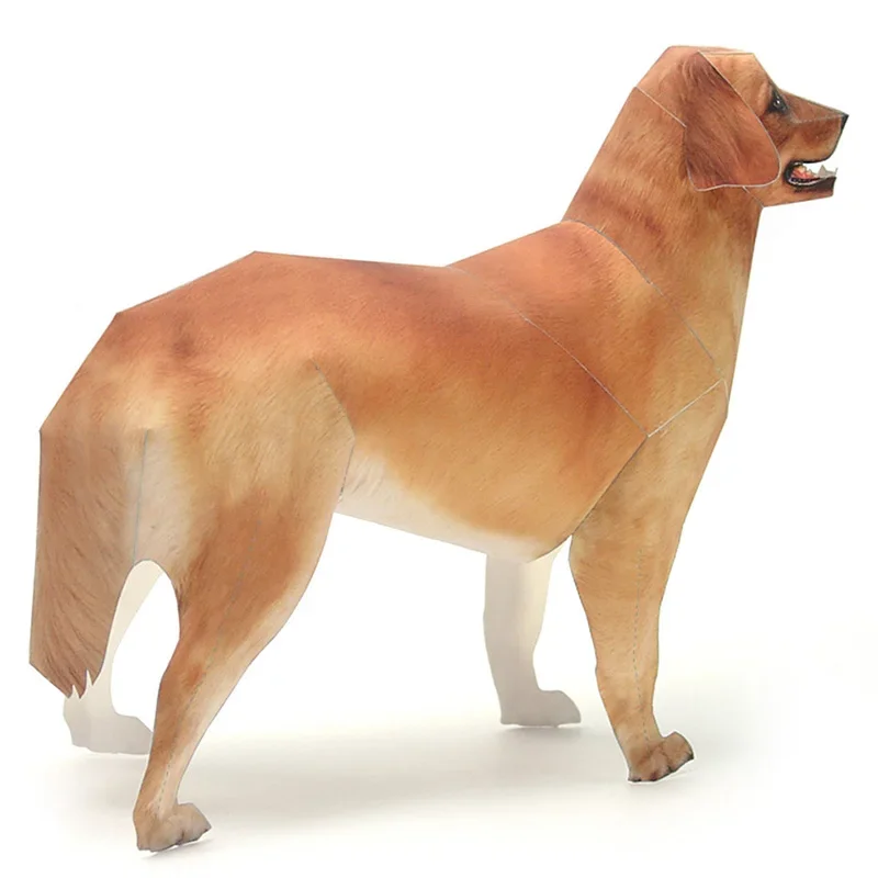 Golden Retriever Dog Paper Mod - Kids Toys Dog ulasan dan harga