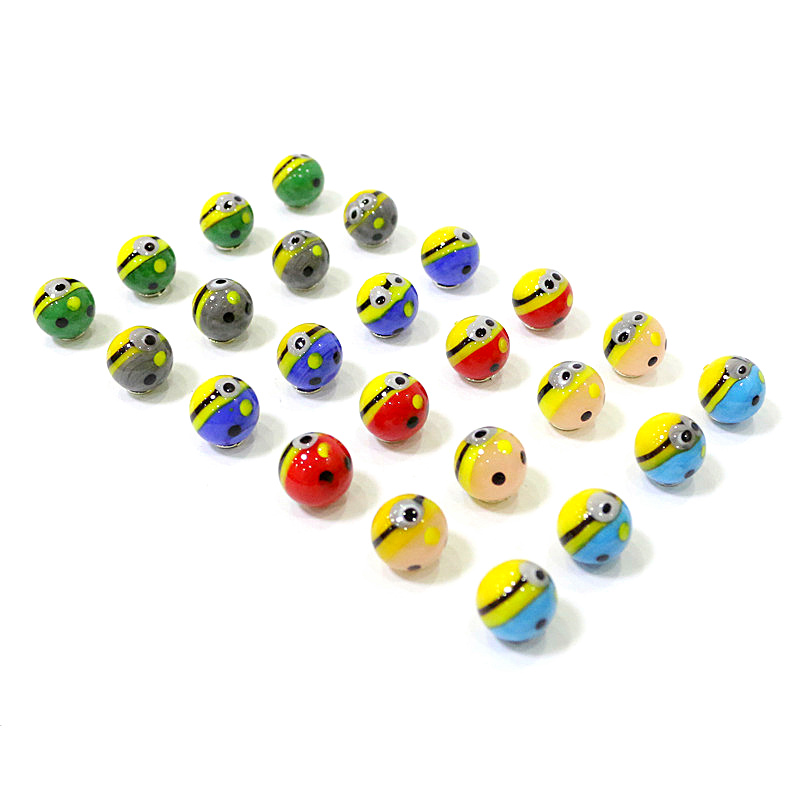 24Pcs Cute Rare Glass Marbles  - Kids Toys Cartoon Images ulasan dan harga